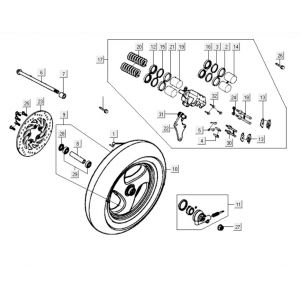 Voorwiel Kymco Grand Dink 250