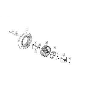 Voorwiel Kymco VP50 4-takt ACdiamond white