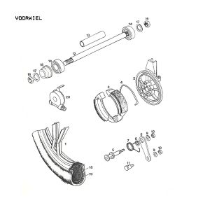 Voorwiel Tomos A35