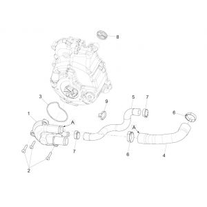 Waterpomp Piaggio MP3 300 HPE / 300 HPE Sport ABS Euro 5 2020-2022
