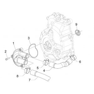 Waterpomp Piaggio Beverly 300 IE ABS Euro 4 2016-2020