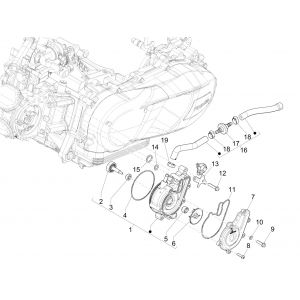 Waterpomp Piaggio Medley 125 IE ABS Euro 4 2016-2019