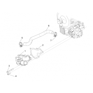 Waterpomp Piaggio Beverly 350 Sport Touring Euro 3 2013-2014
