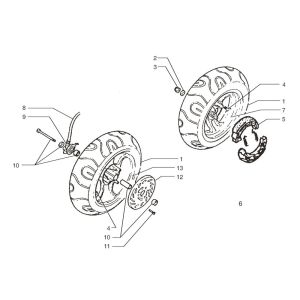 Voorwiel - Achterwiel - Remschijf - Remschoenen Beta Ark-k 50 2-takt AC zilver 2006