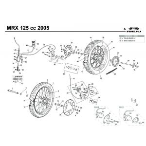 Voorwiel - Achterwiel Rieju MRX 125 rood 2005 4-takt