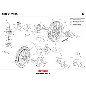 Voorwiel - Achterwiel Rieju MRX P-up blauw 2008 2-takt