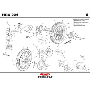 Voorwiel - Achterwiel Rieju MRX P-up zwart 2008 2-takt