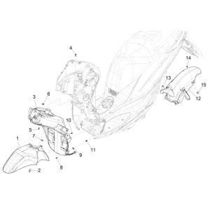 Voorspatbord - Spatschermen Piaggio Medley 125 ABS Euro 5 2021-2022