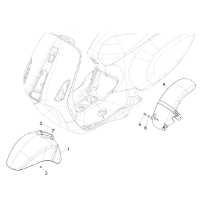 Wielruimte - Spatbord Vespa Sprint 4-takt 3V (euro4 injectie IGET) Red Dragon 894