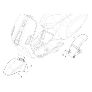 Voorspatbord - Spatschermen Vespa Sprint 125 4-takt 3V ABS