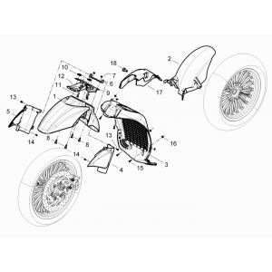 Voorspatbord - Spatschermen Piaggio Beverly 300 IE ABS Euro 4 2016-2020