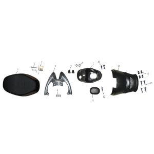 Zadel - Helmbak Turbho CX 50 4-takt