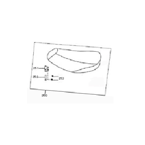 Zadel Benzhou YY50QT-15 mat antraciet