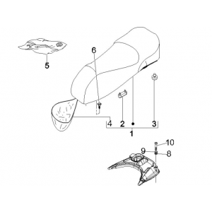 Zadel Vespa GTS 250 ie 2005-2009 (met ABS) geel 928