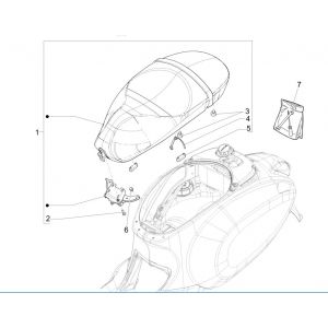 Zadel Vespa Sprint 125 3V IE ABS