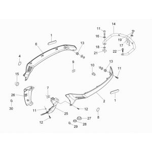 Zijskirts- Handgreep passagier Vespa LX 50 2-takt AC bruin marrone 112/A