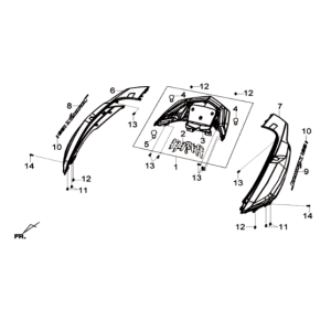 Beplating Sym Joymax 125I ABS Zwart (BK-231S)